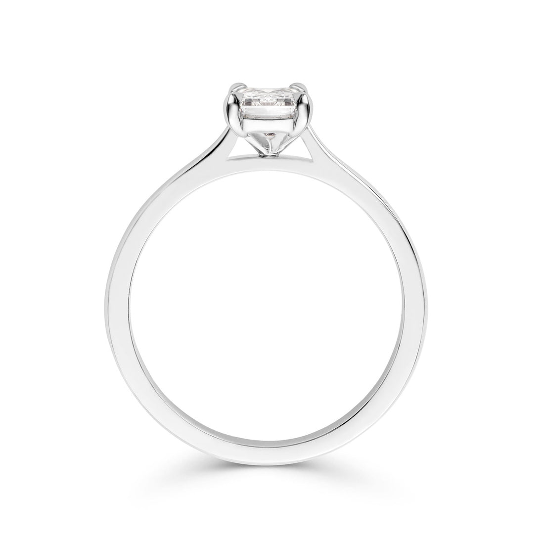 Emerald Cut Diamond Solitaire Ring