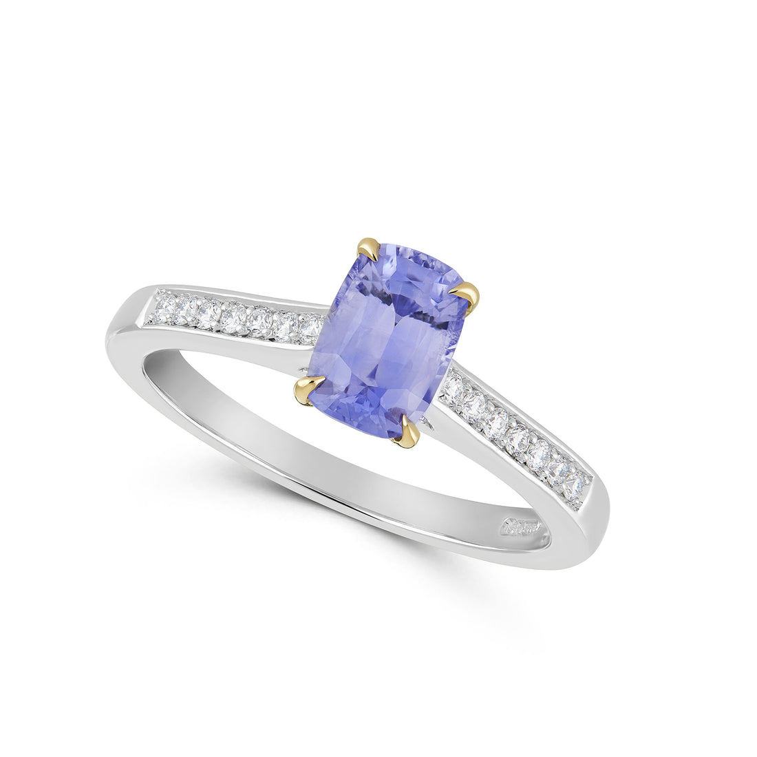 Lilac Sapphire and Diamond &quot;Ascoli&quot; Solitaire Ring