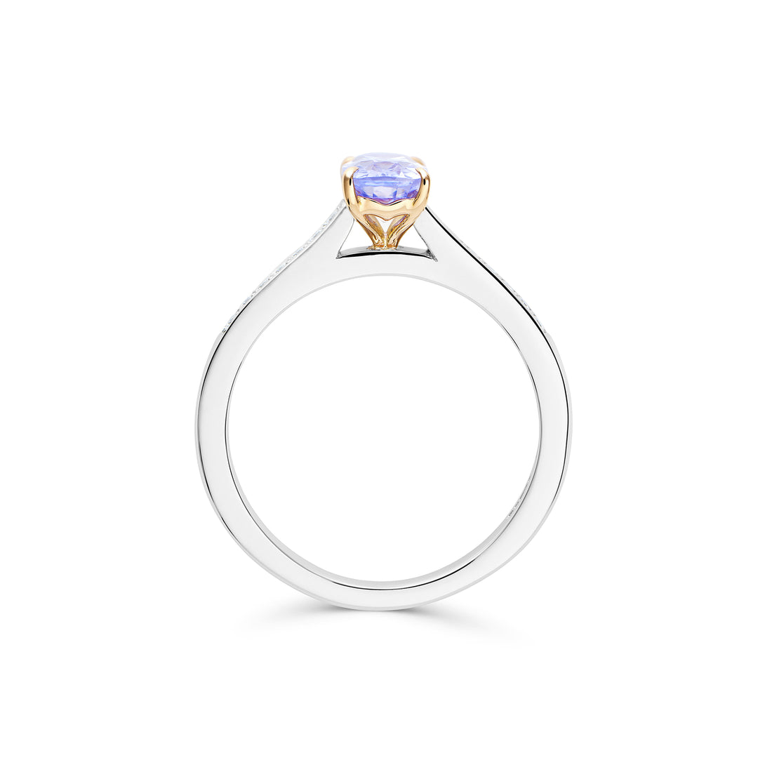 Lilac Sapphire and Diamond &quot;Ascoli&quot; Solitaire Ring