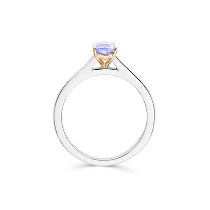 Lilac Sapphire and Diamond &quot;Ascoli&quot; Solitaire Ring